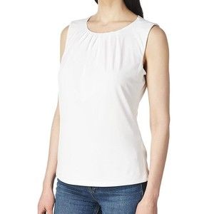 Calvin Klein Women's Size 12, Pleat Neck Sleeveless Cami - White, NWT